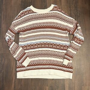 Hollister Fair Isle Oversized Sweater